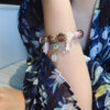 Bohemian Crystal Bracelet | Letter Pendant Beaded Bracelet - Image 4