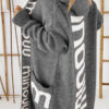 Women's Printed Mid-length Sweater/Cardigan - Image 3